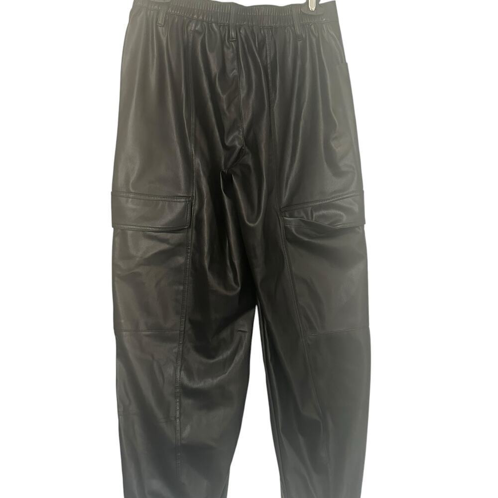 Madden NYC junior Black Faux Leather Jogger Pants Black L - Picture 5 of 10